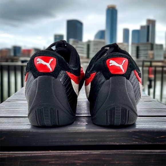 Puma Drift Cat Black Red Suede Leather Mens Size 7.5 EU 40 - Picture 5 of 8